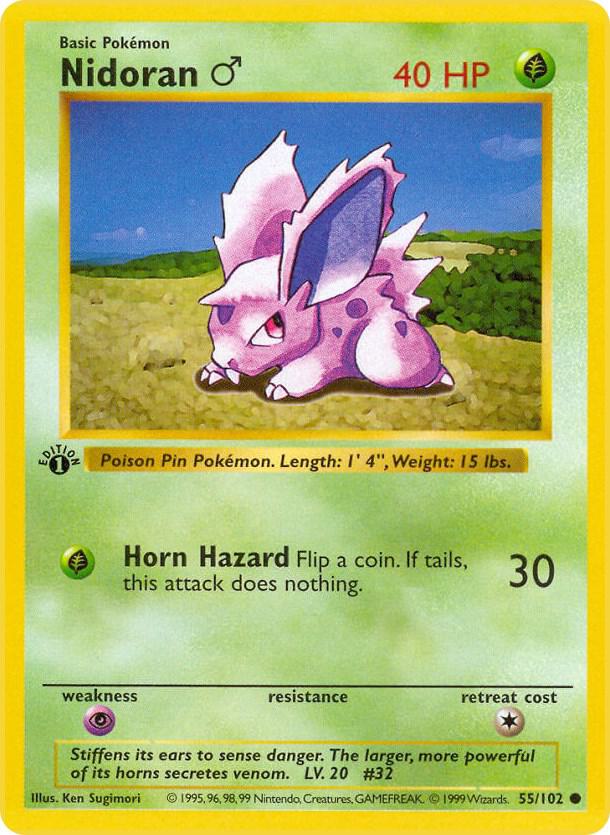 Nidoran M - 055/102 - Common (Shadowless)