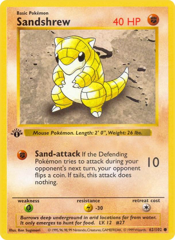 Sandshrew - 062/102 - Common (Shadowless)