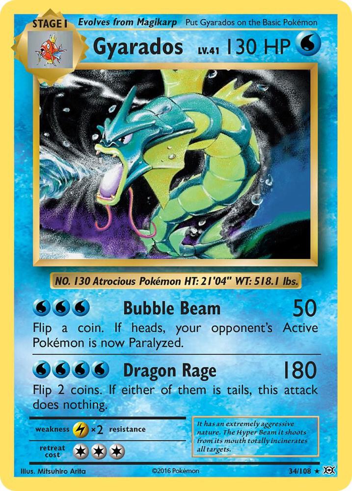 Gyarados - 34/108 - Holo Rare