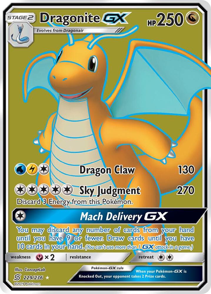 Dragonite GX (Full Art) - 229/236 - Ultra Rare