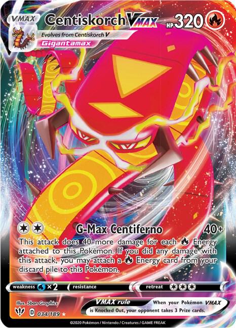 Centiskorch VMAX - 034/189 - Ultra Rare