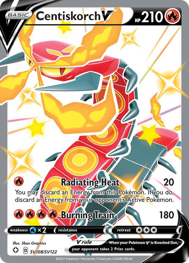 Centiskorch V - SV108/SV122 - Shiny Holo Rare