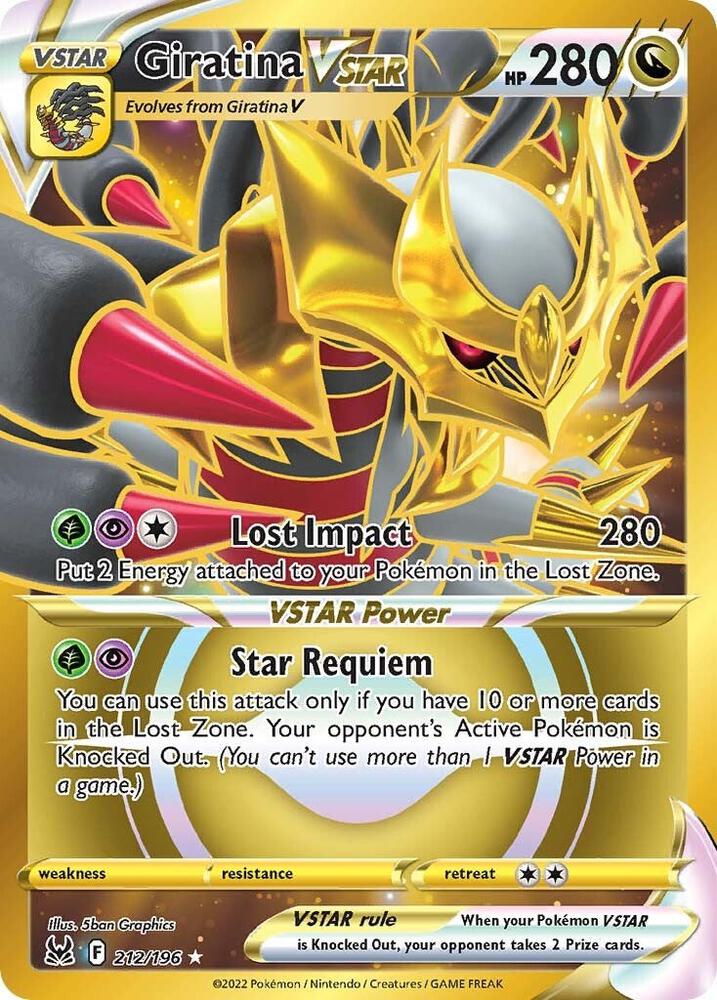 Giratina VSTAR (212) (Secret) - 212/196 - Secret Rare