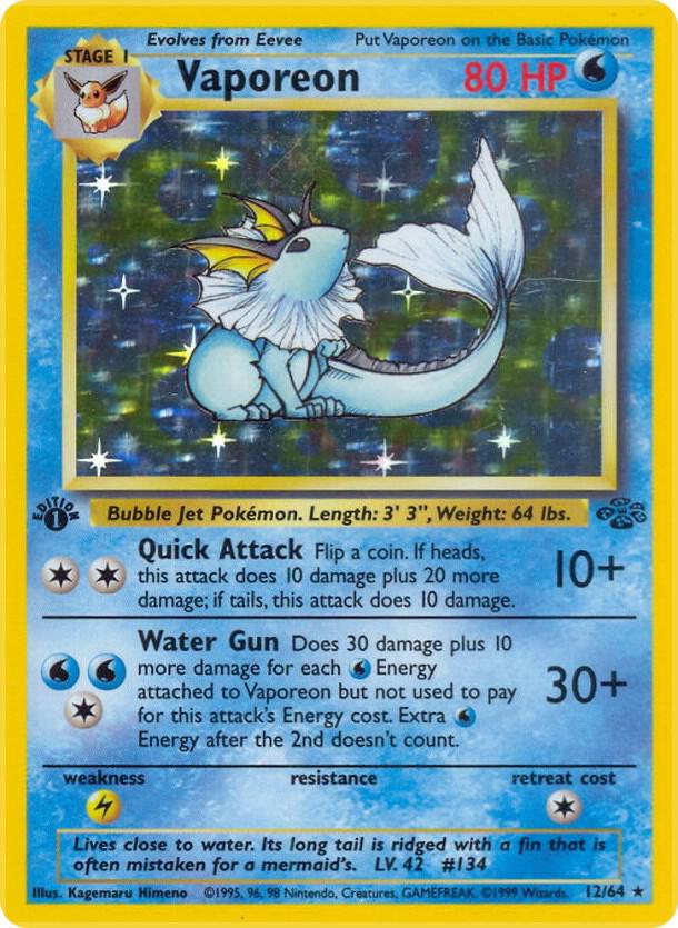 Vaporeon (12) - 12/64 - Holo Rare