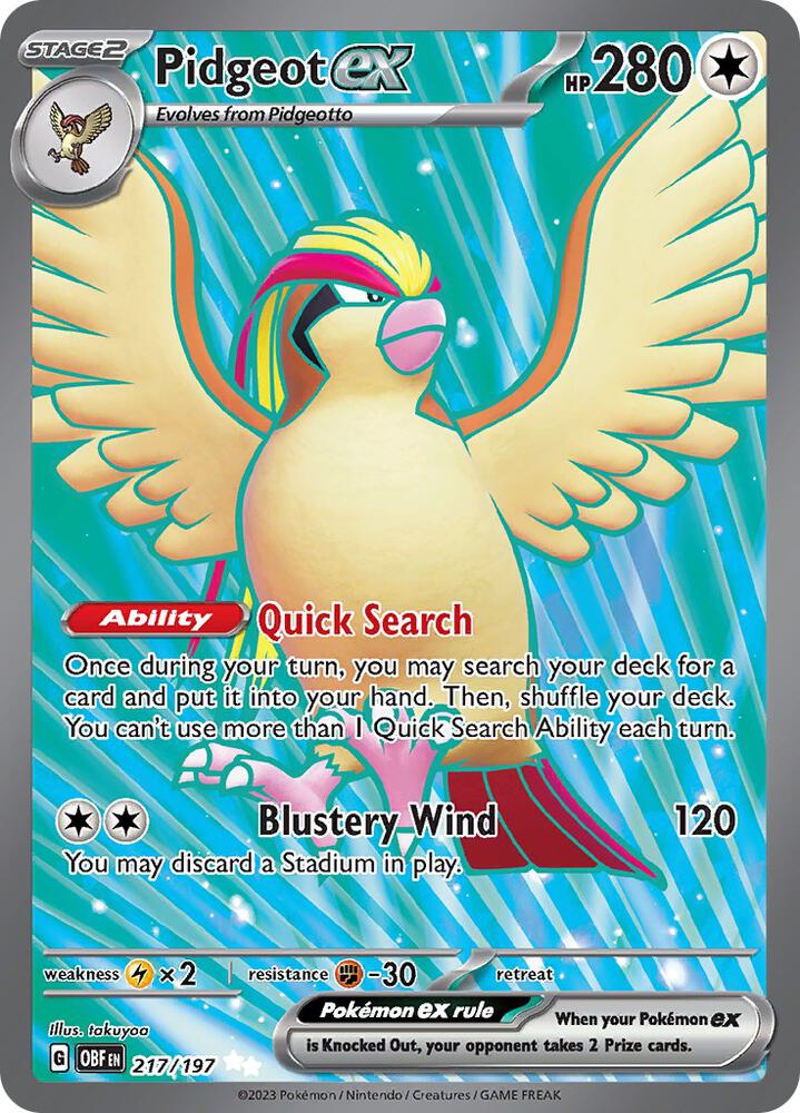 Pidgeot ex - 217/197 - Ultra Rare