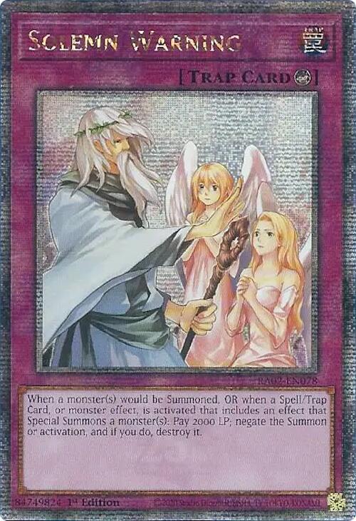 Solemn Warning (Quarter Century Secret Rare) - RA02-EN078 - Quarter Century Secret Rare