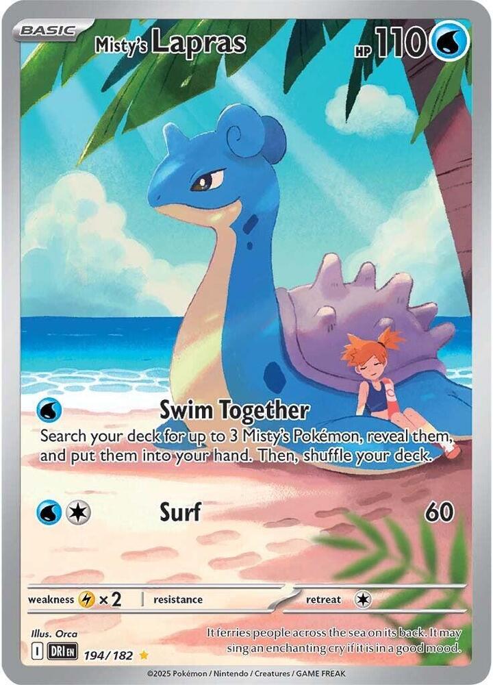 Misty's Lapras - 194/182 - Illustration Rare
