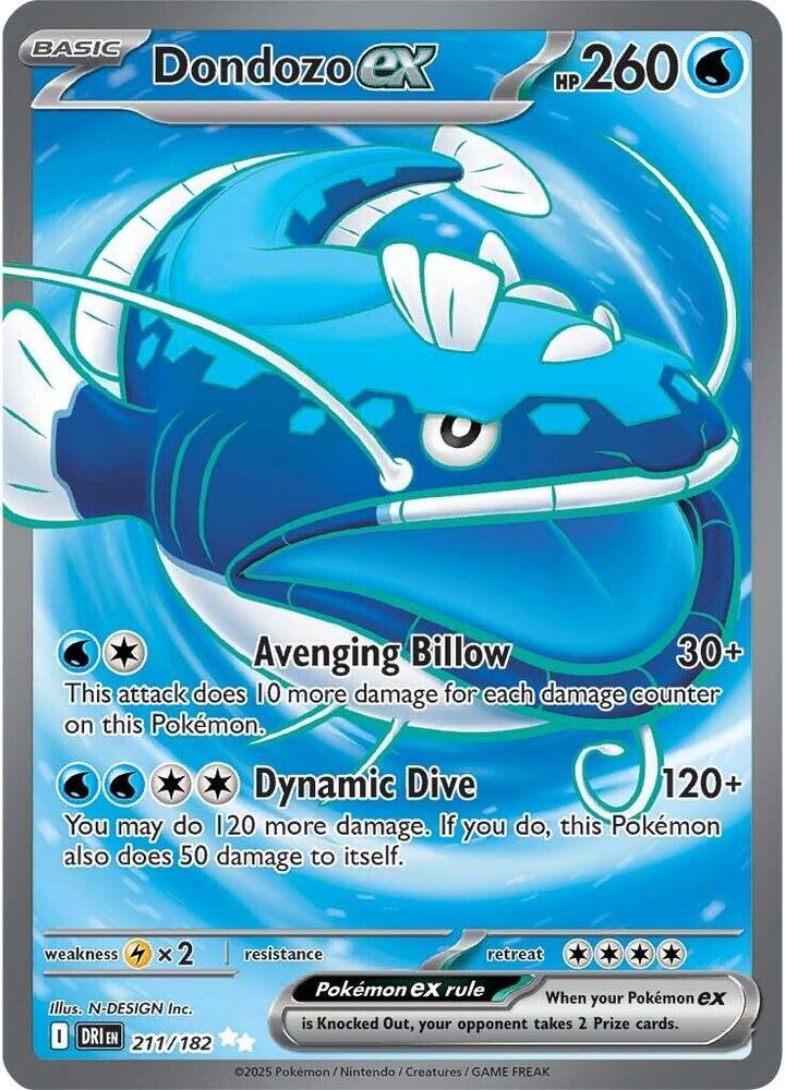 Dondozo ex - 211/182 - Ultra Rare