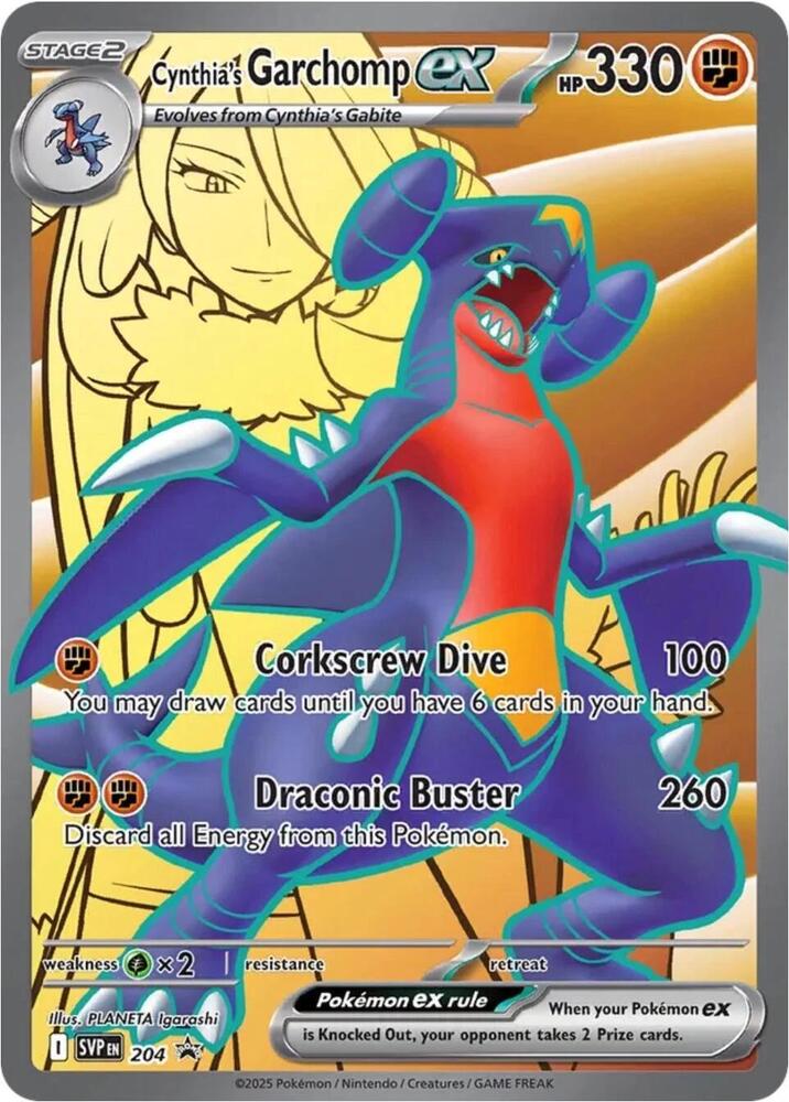 Cynthia's Garchomp ex - 204 - Promo
