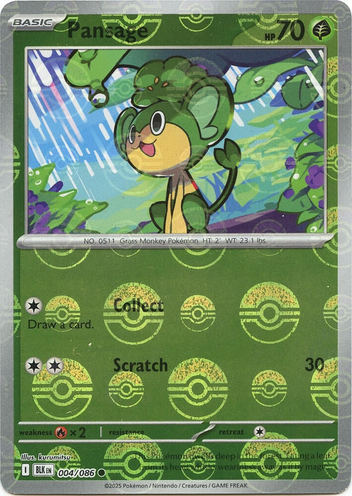 Pansage (Poke Ball Pattern) - 004/086 - Common