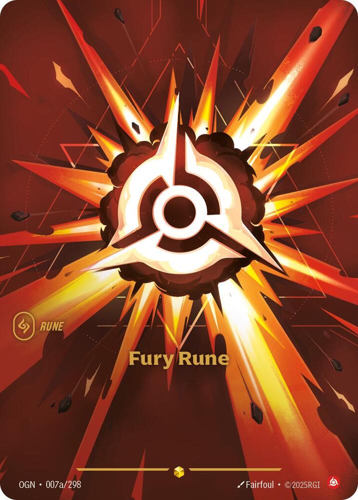 Fury Rune (Alternate Art) - 007a/298 - Showcase