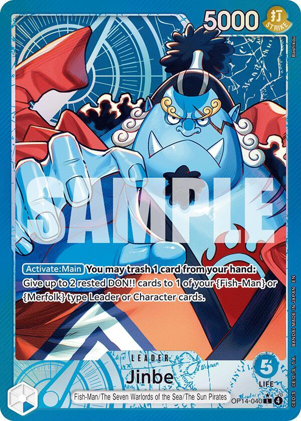 Jinbe - OP14-040 (Alternate Art) - OP14-040 - Leader