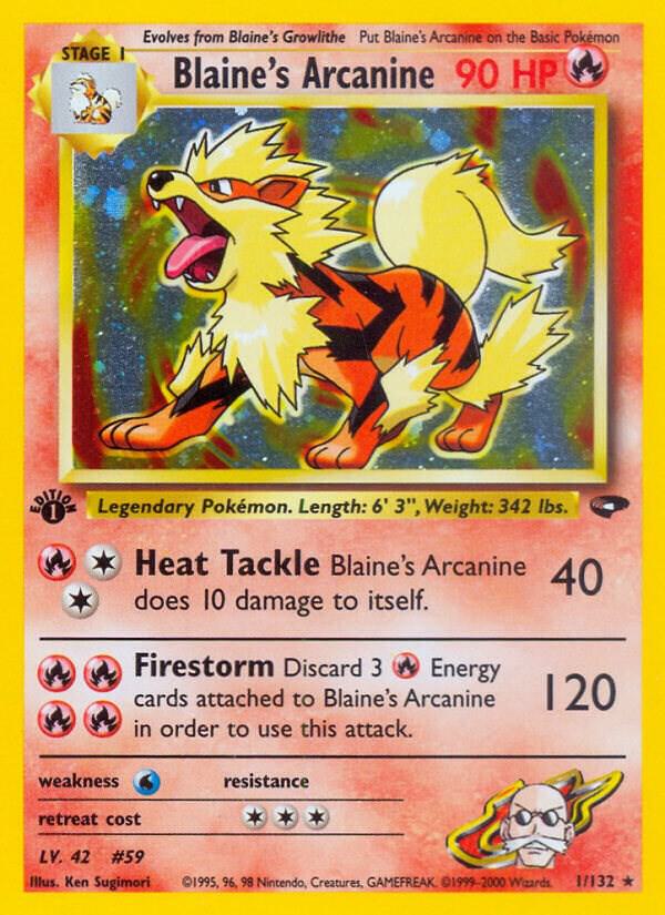 Blaine's Arcanine - 001/132 - Holo Rare