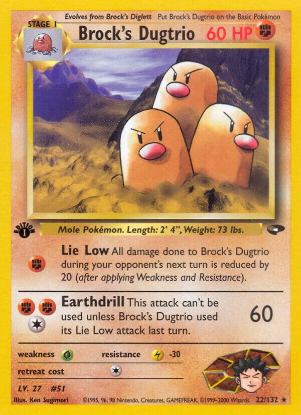 Brock's Dugtrio - 022/132 - Rare