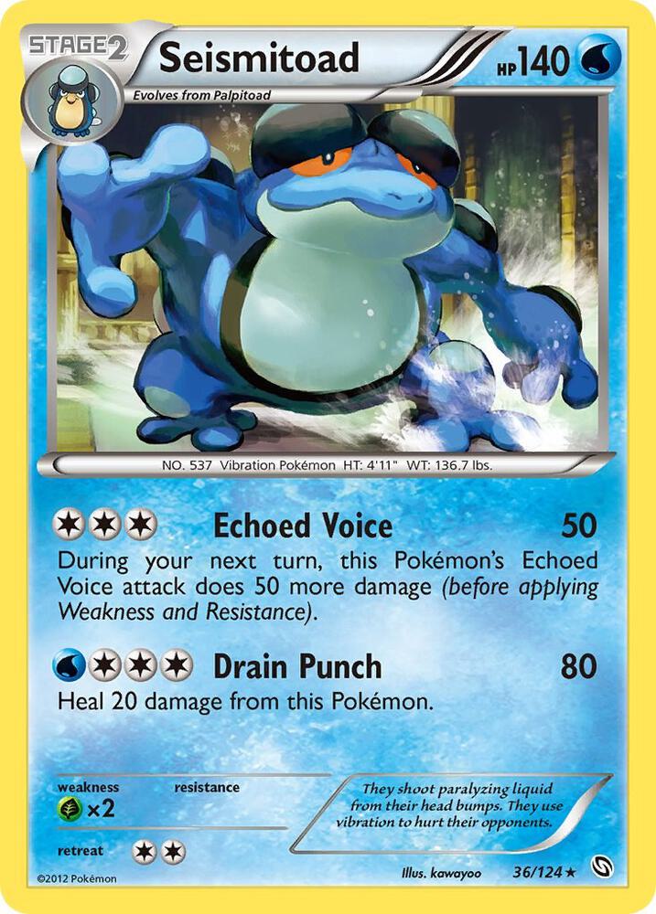 Seismitoad - 36/124 - Rare