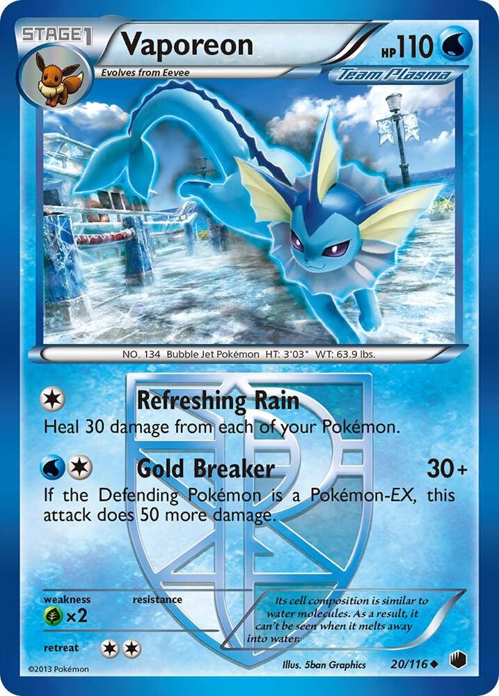 Vaporeon (Team Plasma) - 20/116 - Uncommon