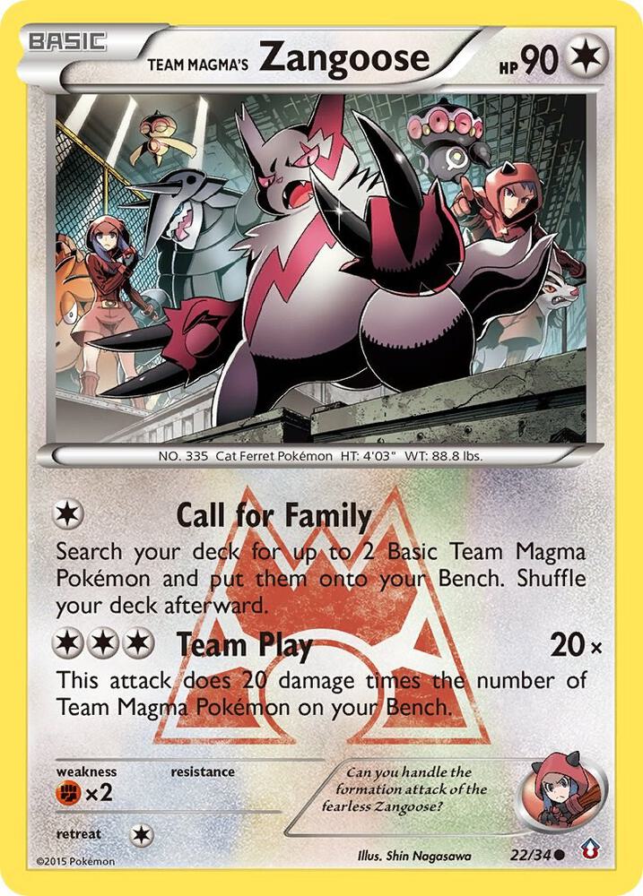 Team Magma's Zangoose - 22/34 - Common