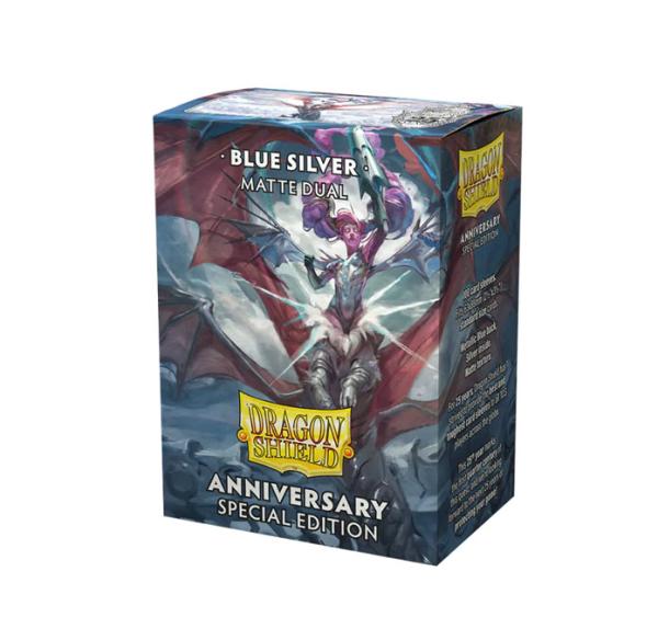 DRAGON SHIELD MATTE DUAL COBALT & SILVER 100ct