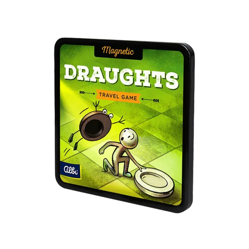 MAGNETIC TRAVEL GAMES - DRAUGHTS (CHECKERS)