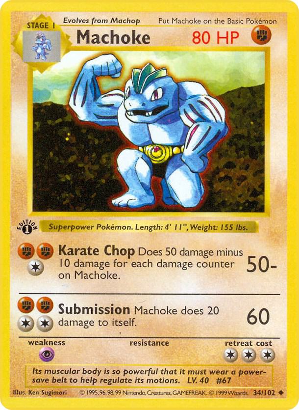Machoke - 034/102 - Uncommon (Shadowless)