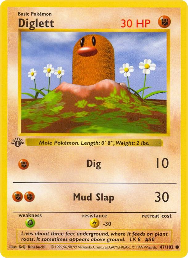 Diglett - 047/102 - Common (Shadowless)