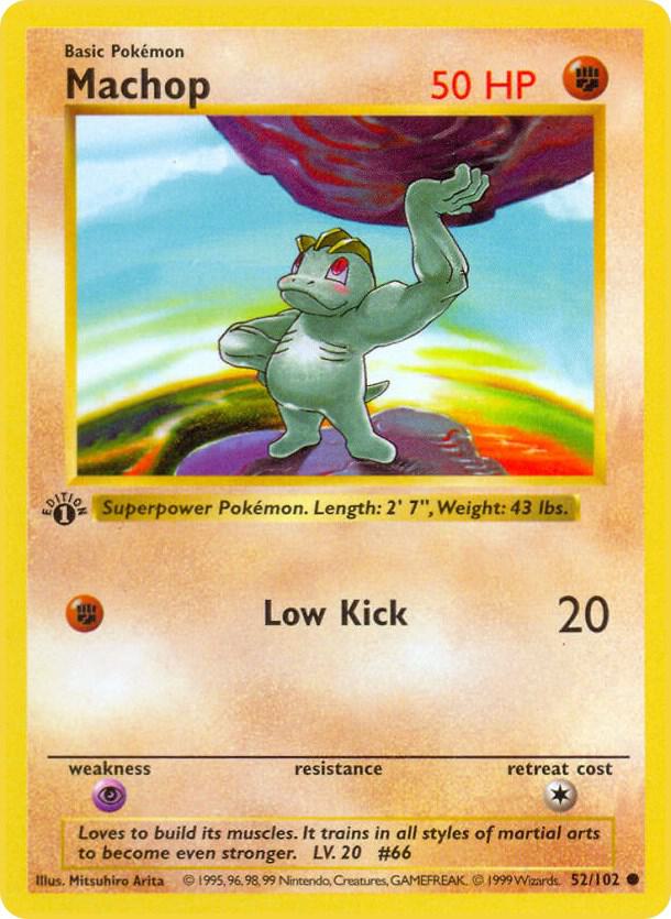 Machop - 052/102 - Common (Shadowless)