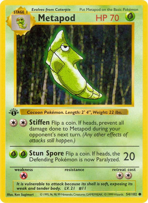 Metapod - 054/102 - Common (Shadowless)
