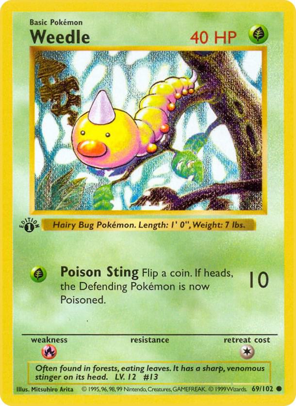 Weedle - 069/102 - Common (Shadowless)