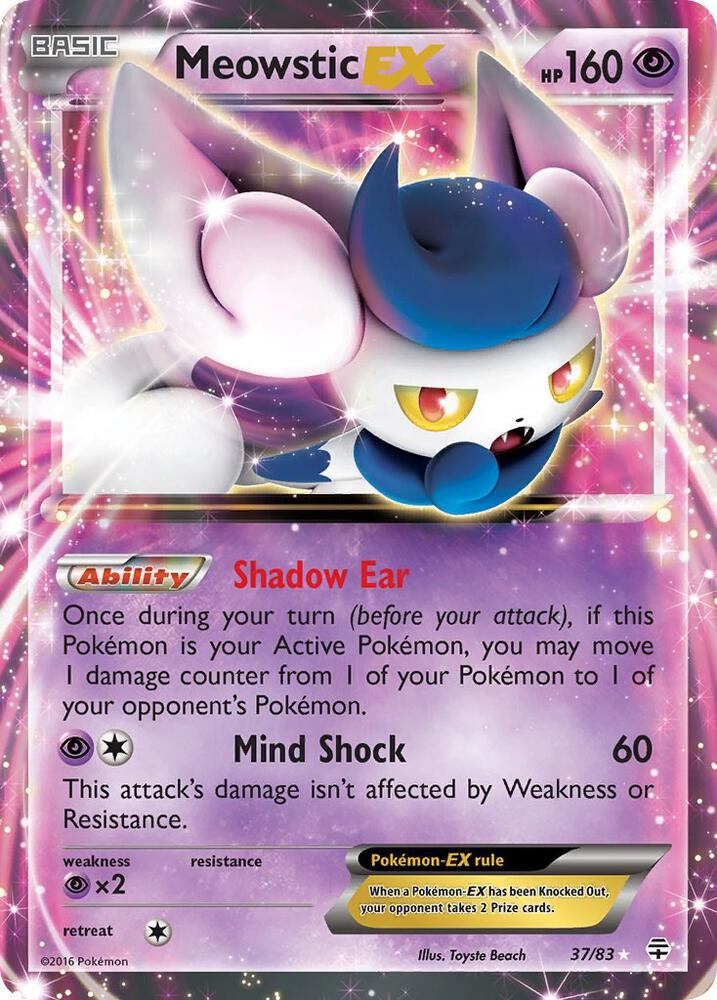 Meowstic EX - 37/83 - Ultra Rare
