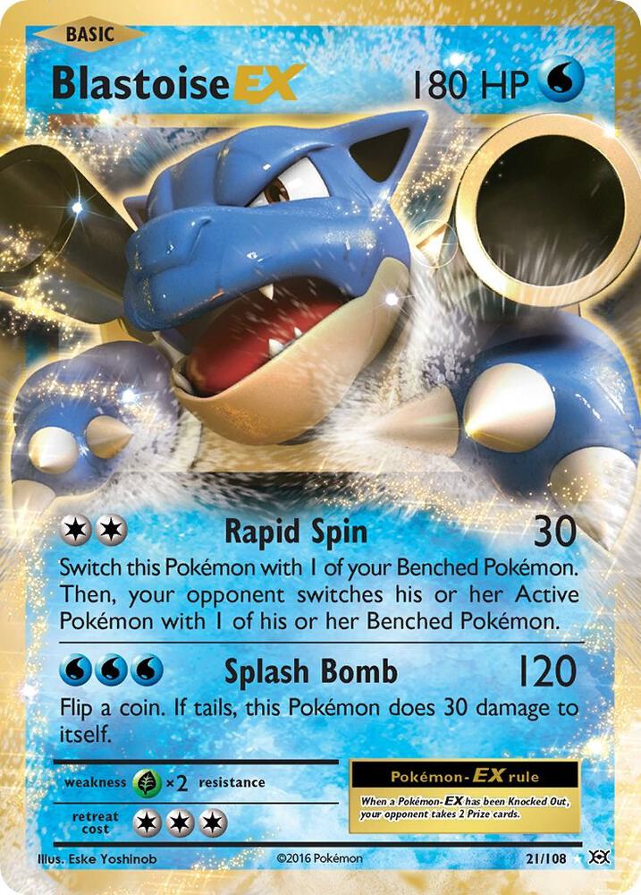 Blastoise EX - 21/108 - Ultra Rare