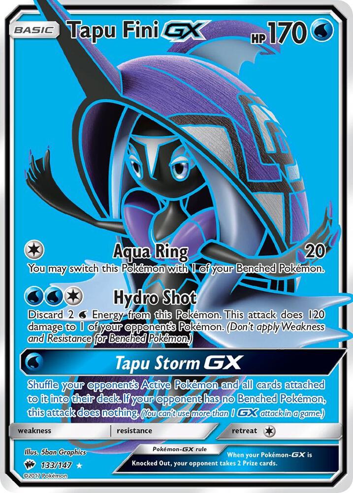 Tapu Fini GX (Full Art) - 133/147 - Ultra Rare