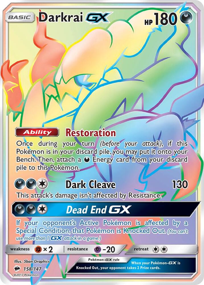 Darkrai GX (Secret) - 158/147 - Secret Rare