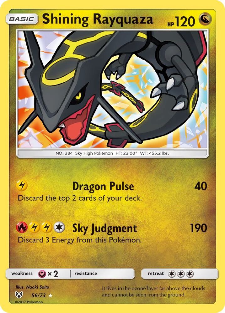 Shining Rayquaza - 56/73 - Shiny Holo Rare