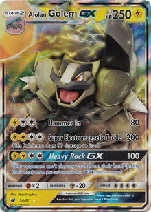 Alolan Golem GX - 34/111 - Ultra Rare