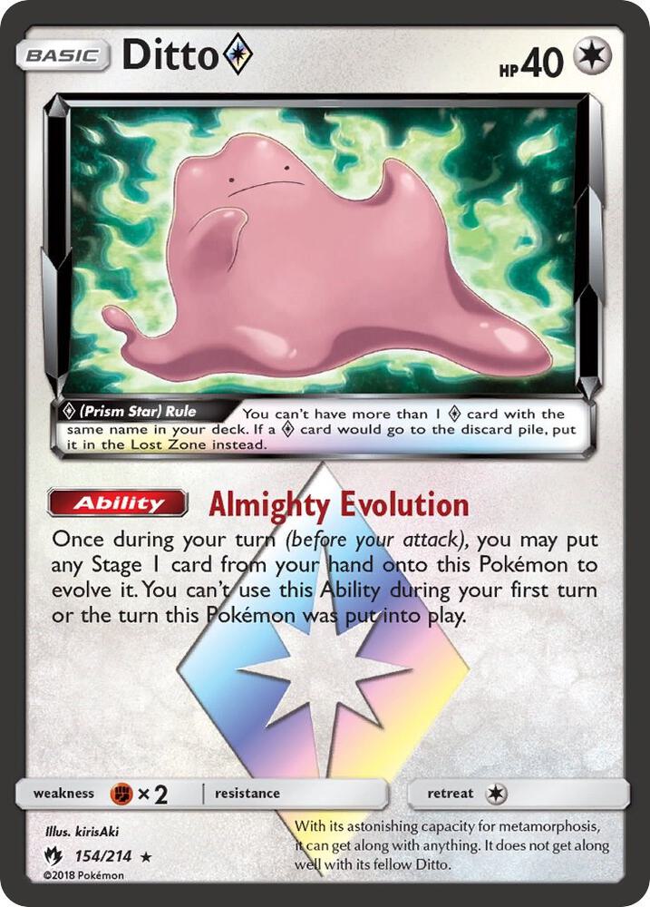Ditto Prism Star - 154/214 - Prism Rare