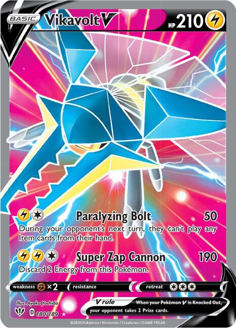 Vikavolt V (Full Art) - 180/189 - Ultra Rare