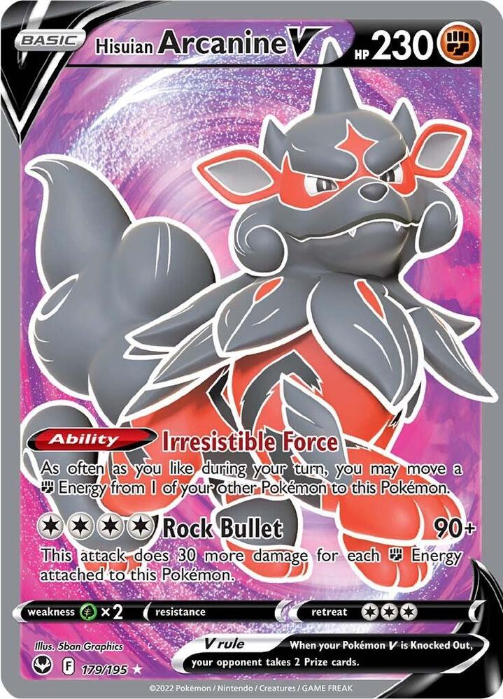 Hisuian Arcanine V (Full Art) - 179/195 - Ultra Rare