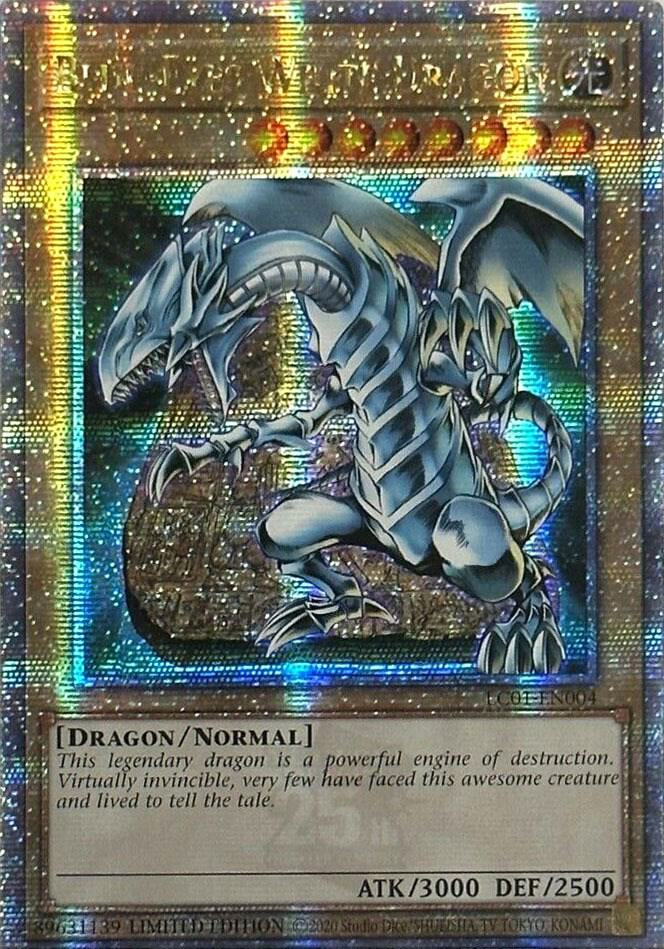 Blue-Eyes White Dragon (Quarter Century Secret Rare) - LC01-EN004 - Quarter Century Secret Rare