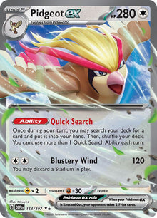 Pidgeot ex - 164/197 - Double Rare