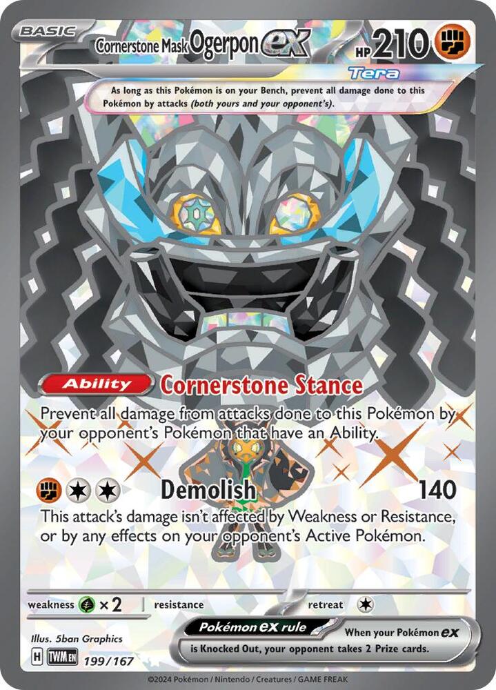 Cornerstone Mask Ogerpon ex - 199/167 - Ultra Rare