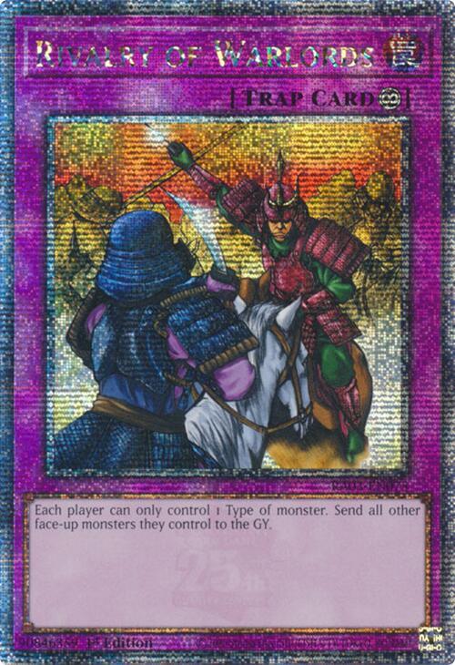 Rivalry of Warlords (Quarter Century Secret Rare) - RA03-EN075 - Quarter Century Secret Rare