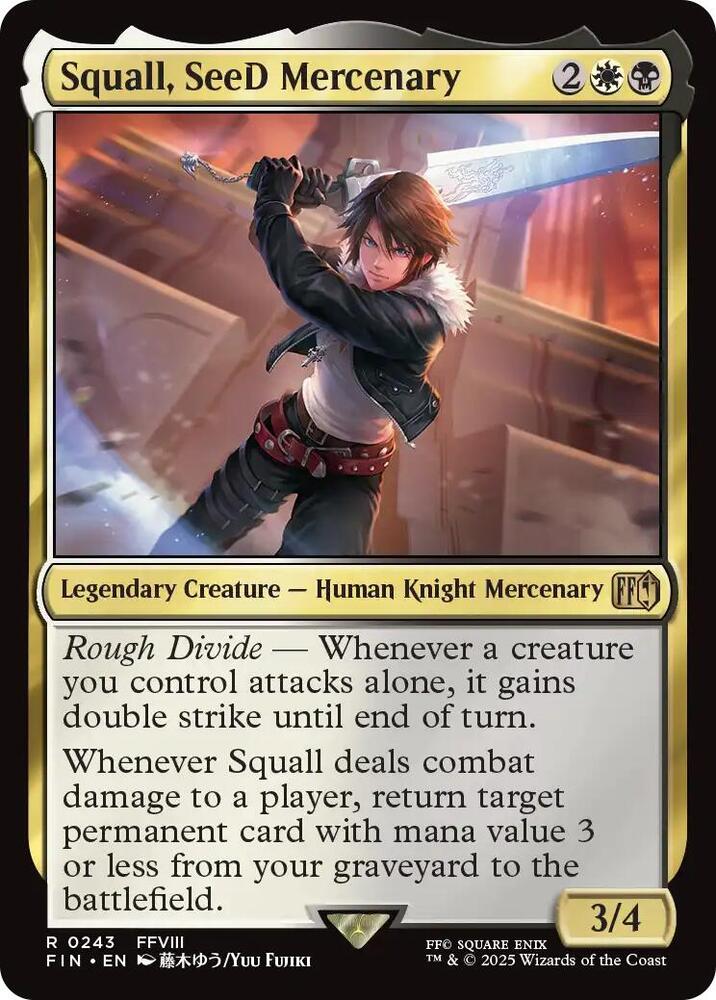 Squall, SeeD Mercenary - 243 - Rare