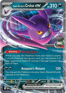 Team Rocket's Crobat ex - 122/182 - Double Rare