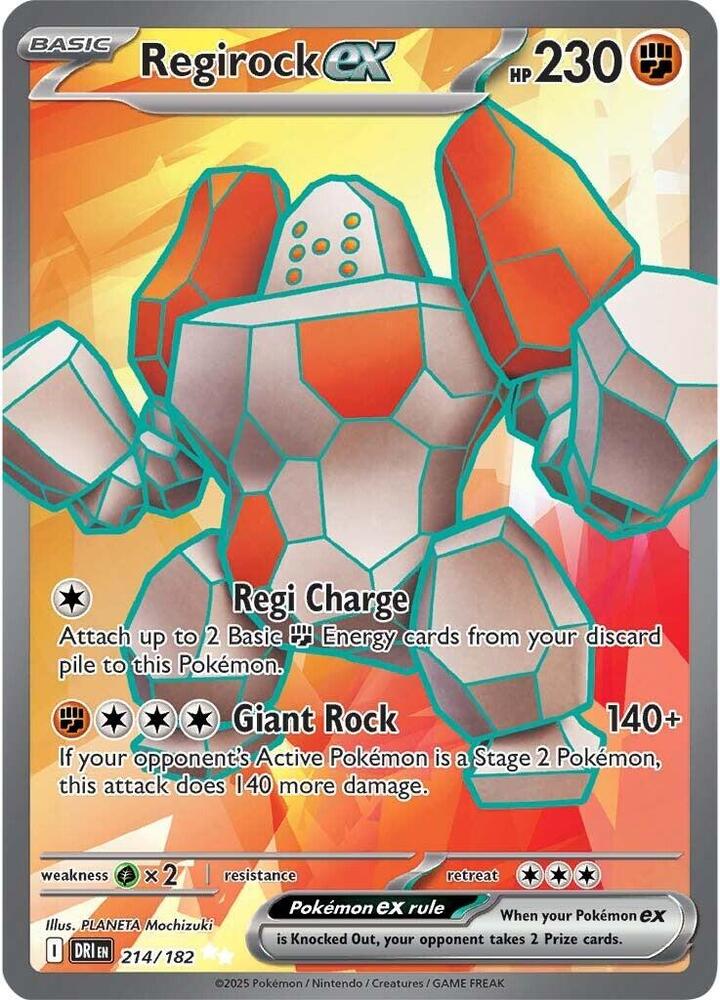 Regirock ex - 214/182 - Ultra Rare