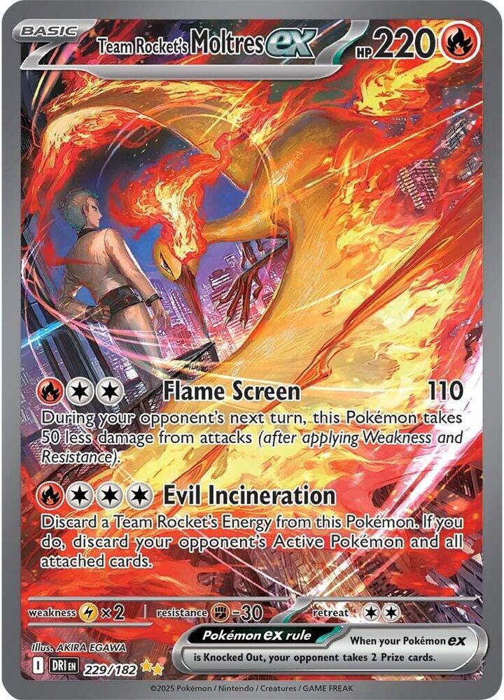 Team Rocket's Moltres ex - 229/182 - Special Illustration Rare