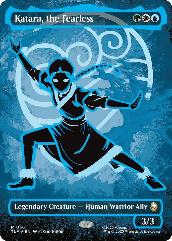 Katara, the Fearless (Borderless) (Neon Ink Foil) - 361 - Rare