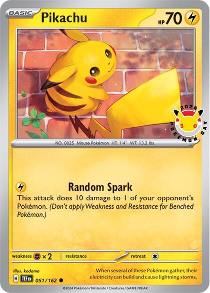 Pikachu (Pokemon Day 2026) - 051/162 - Common