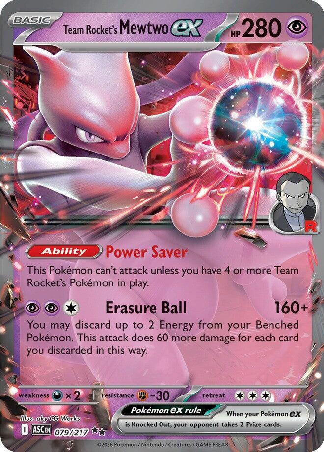 Team Rocket's Mewtwo ex - 079/217 - Double Rare