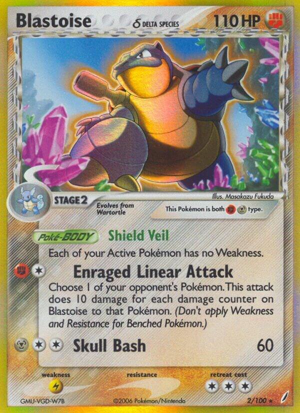 Blastoise (Delta Species) - 2/100 - Holo Rare