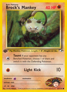 Brock's Mankey (67) - 067/132 - Common